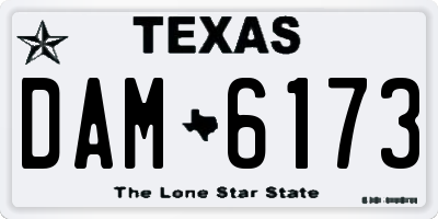 TX license plate DAM6173