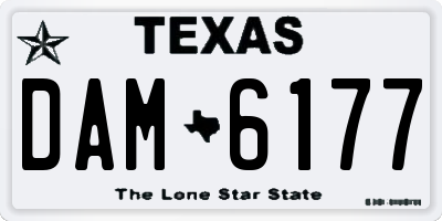 TX license plate DAM6177
