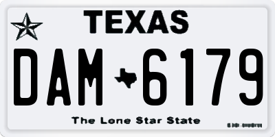 TX license plate DAM6179