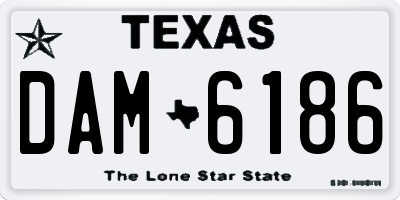 TX license plate DAM6186