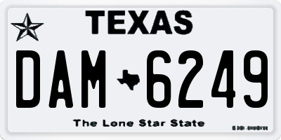 TX license plate DAM6249