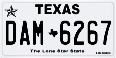 TX license plate DAM6267