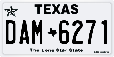 TX license plate DAM6271