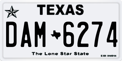 TX license plate DAM6274