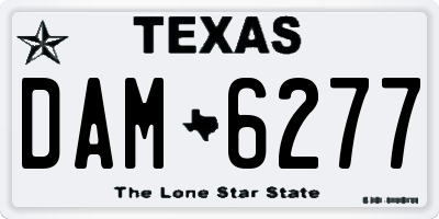 TX license plate DAM6277