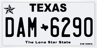 TX license plate DAM6290