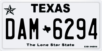 TX license plate DAM6294