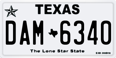 TX license plate DAM6340