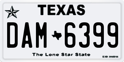 TX license plate DAM6399
