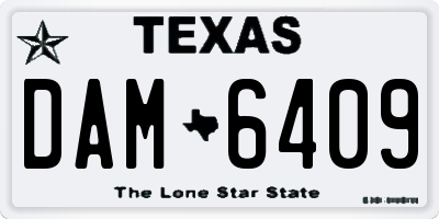 TX license plate DAM6409