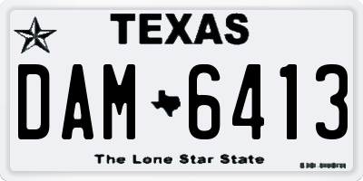 TX license plate DAM6413