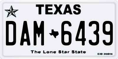 TX license plate DAM6439
