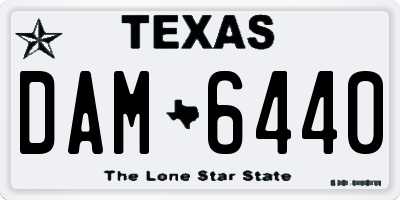 TX license plate DAM6440
