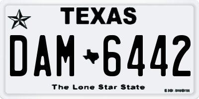 TX license plate DAM6442