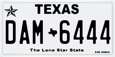 TX license plate DAM6444