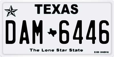TX license plate DAM6446