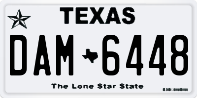 TX license plate DAM6448