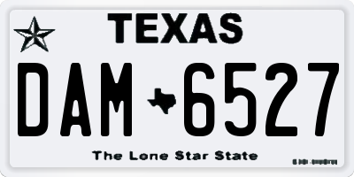 TX license plate DAM6527