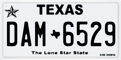 TX license plate DAM6529