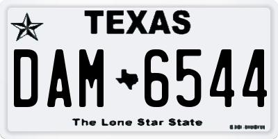 TX license plate DAM6544