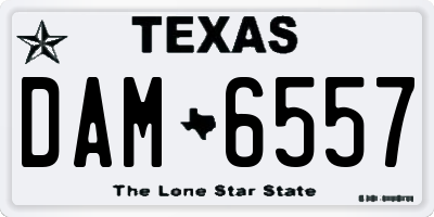 TX license plate DAM6557