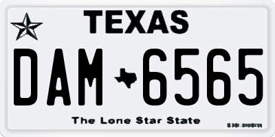 TX license plate DAM6565