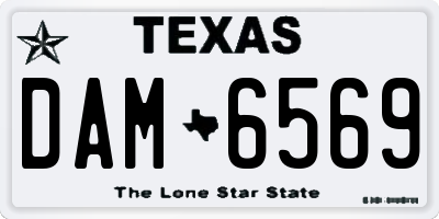 TX license plate DAM6569