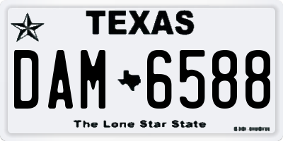 TX license plate DAM6588