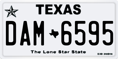 TX license plate DAM6595