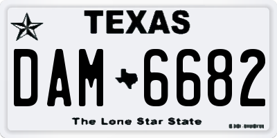 TX license plate DAM6682