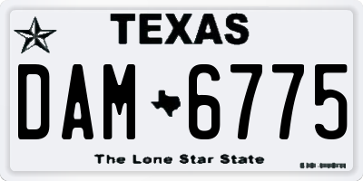 TX license plate DAM6775