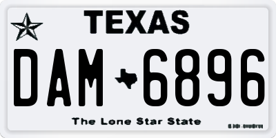 TX license plate DAM6896