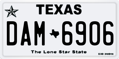 TX license plate DAM6906
