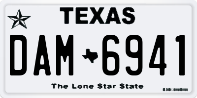 TX license plate DAM6941