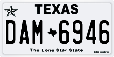 TX license plate DAM6946