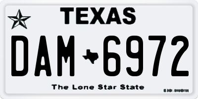 TX license plate DAM6972