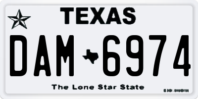 TX license plate DAM6974