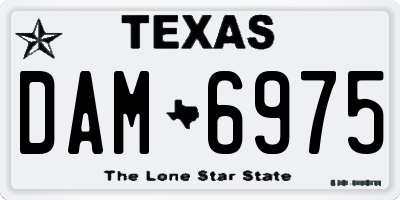 TX license plate DAM6975