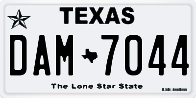 TX license plate DAM7044