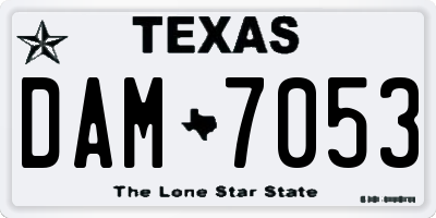 TX license plate DAM7053