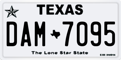 TX license plate DAM7095