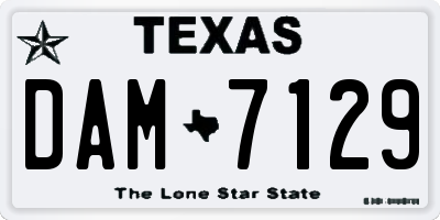 TX license plate DAM7129