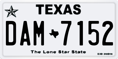 TX license plate DAM7152