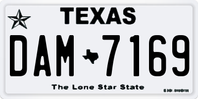 TX license plate DAM7169