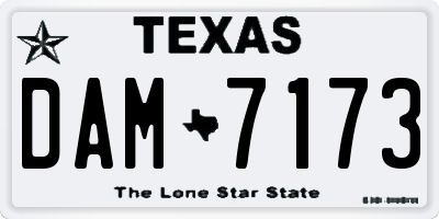 TX license plate DAM7173
