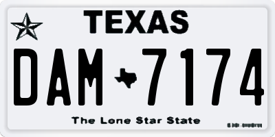 TX license plate DAM7174