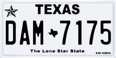TX license plate DAM7175