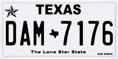 TX license plate DAM7176