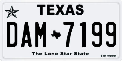 TX license plate DAM7199