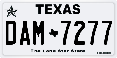 TX license plate DAM7277